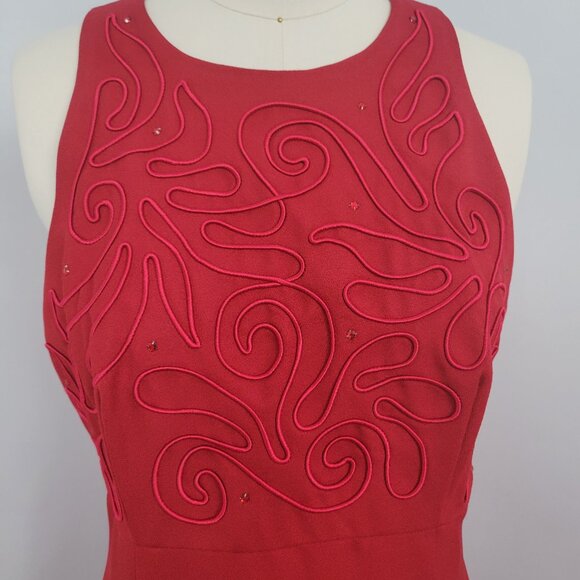 Vintage 90s After Dark Red Sleeveless Maxi Gown Formal Evening Dress - Picture 2 of 12